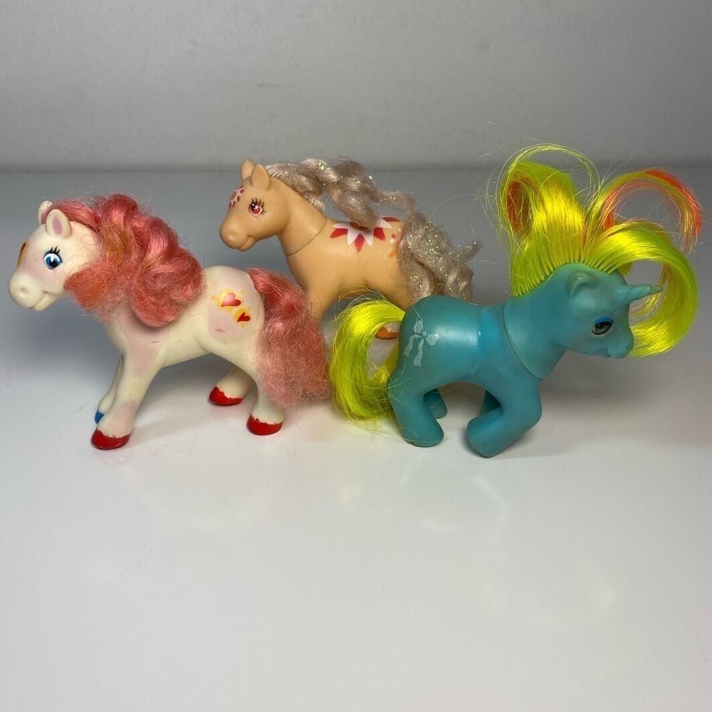 Lot Of 3 My Little Pony Hasbro and‎ Lanard mini pony 1994 And 1986